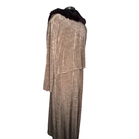 rabbit rabbit Designs 2 Piece Set Dress and Cardigan with Rabbit Fur Short Sleev - Picture 5 of 16